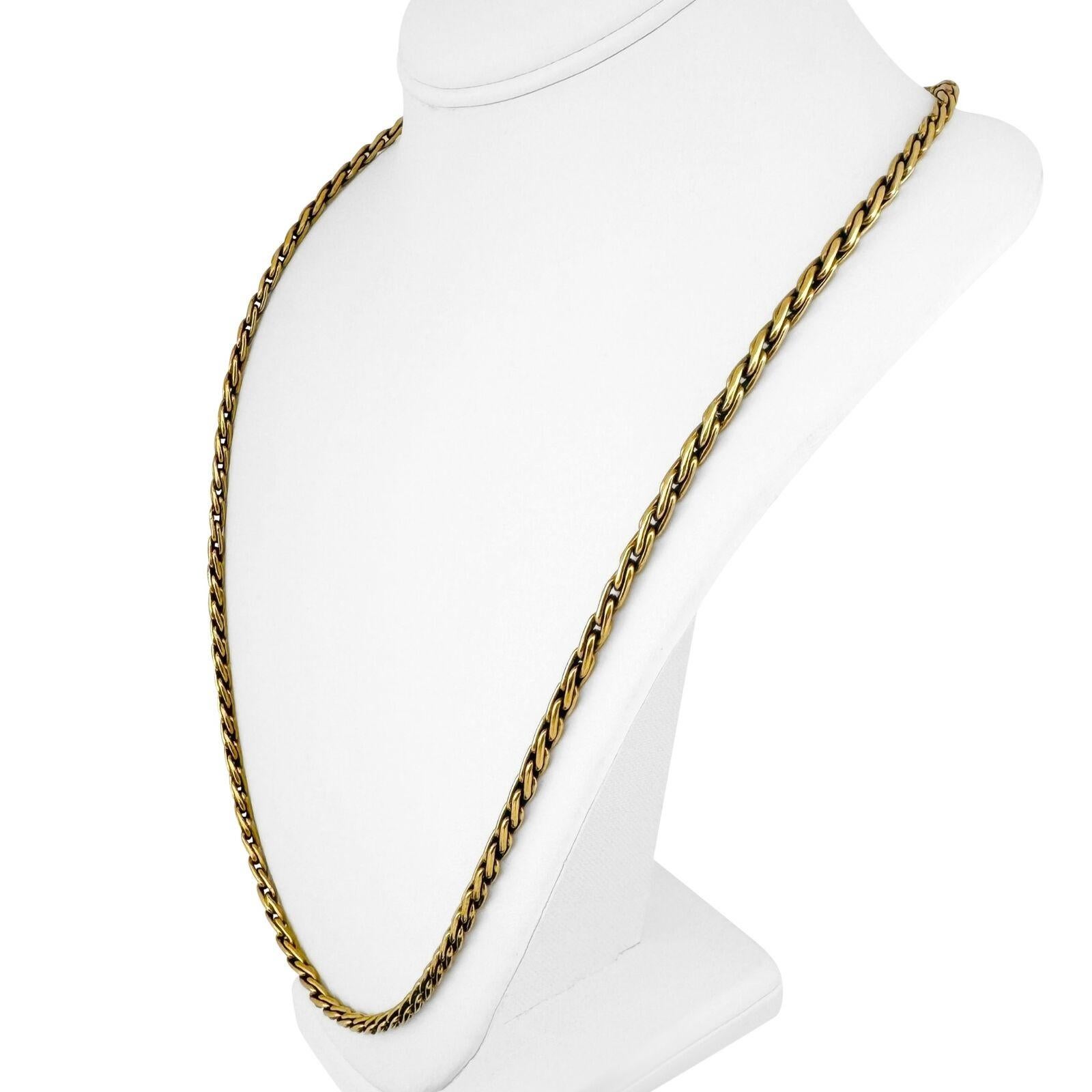 14k Yellow Gold 27g Solid Long 3.5mm Fancy Link Chain Necklace 28