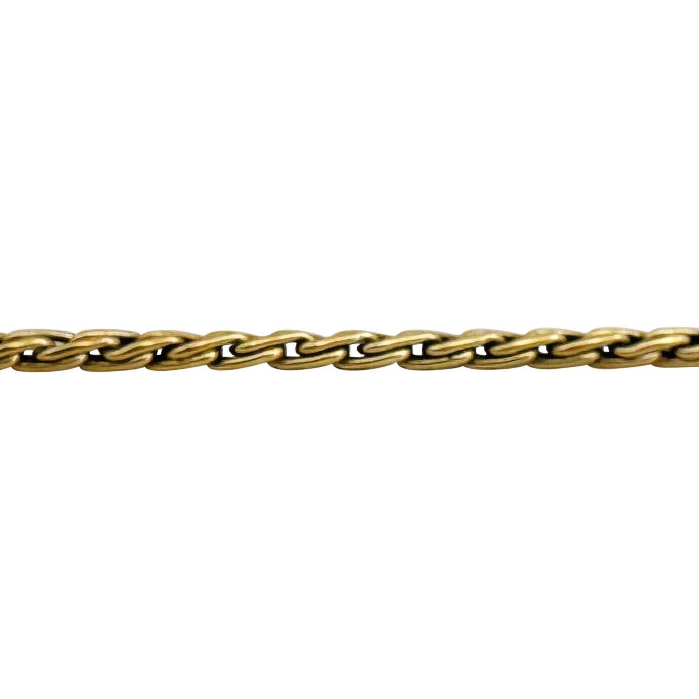 Women's or Men's 14 Karat Yellow Gold Solid Long Fancy Link Chain Necklace  For Sale