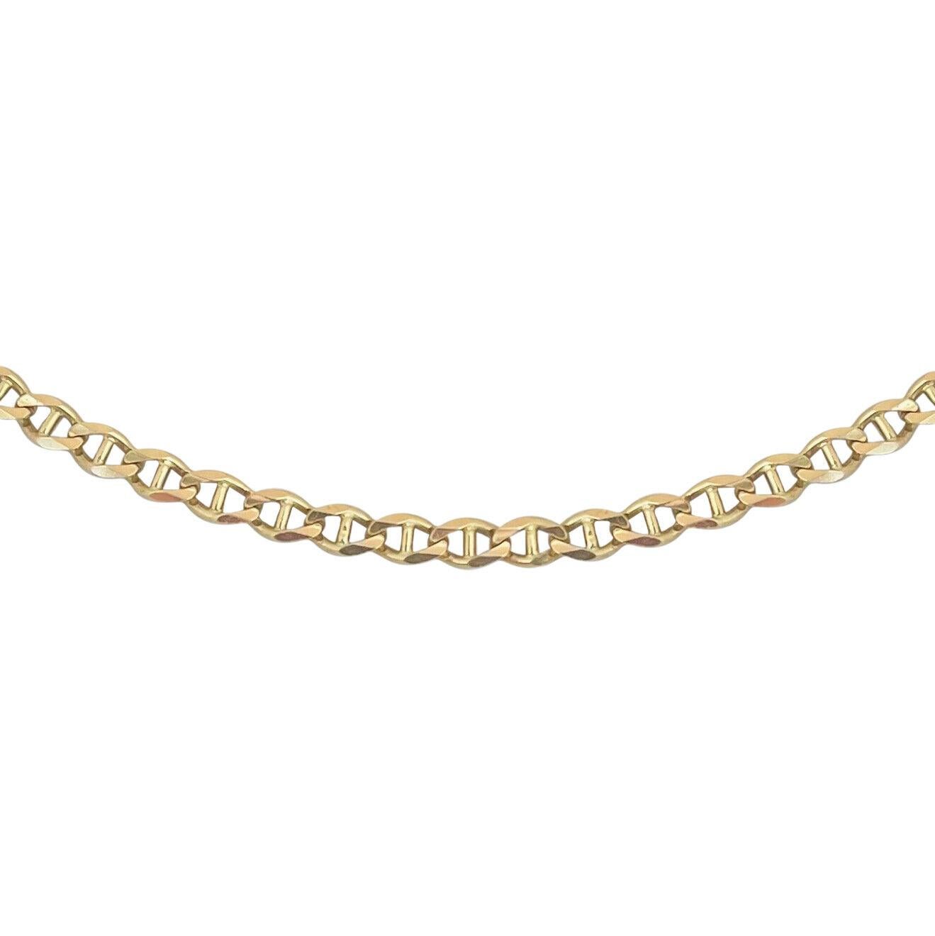 Gucci, collier à maillons « Mariner » en or jaune 14 carats Bon état à Guilford, CT