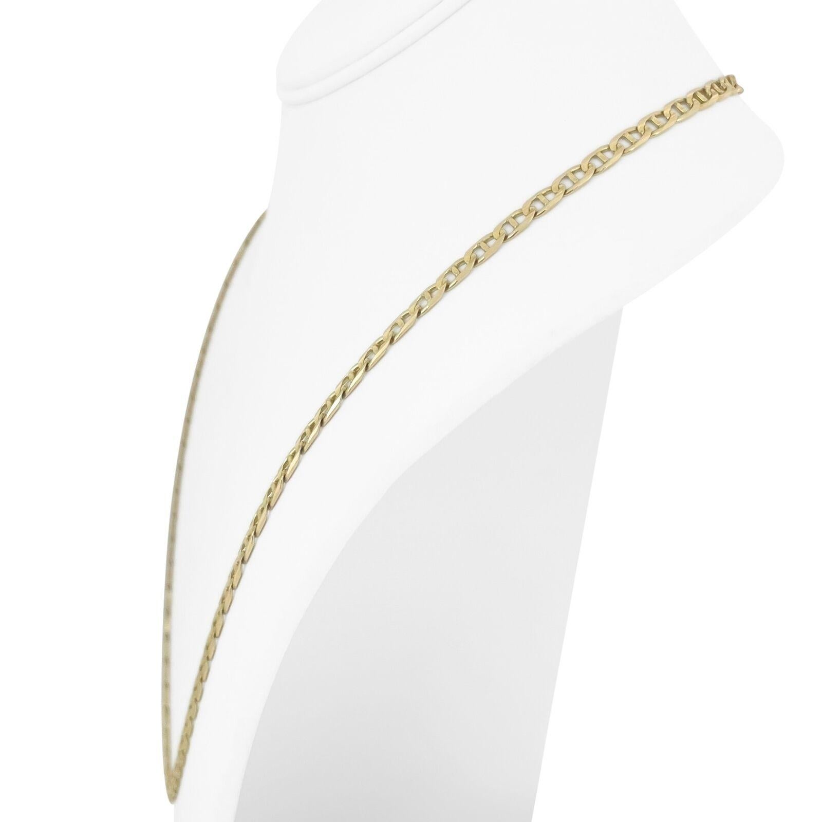 Collana a catena in oro giallo 14k 19,5g solido 4,5mm Marin Gucci 24
