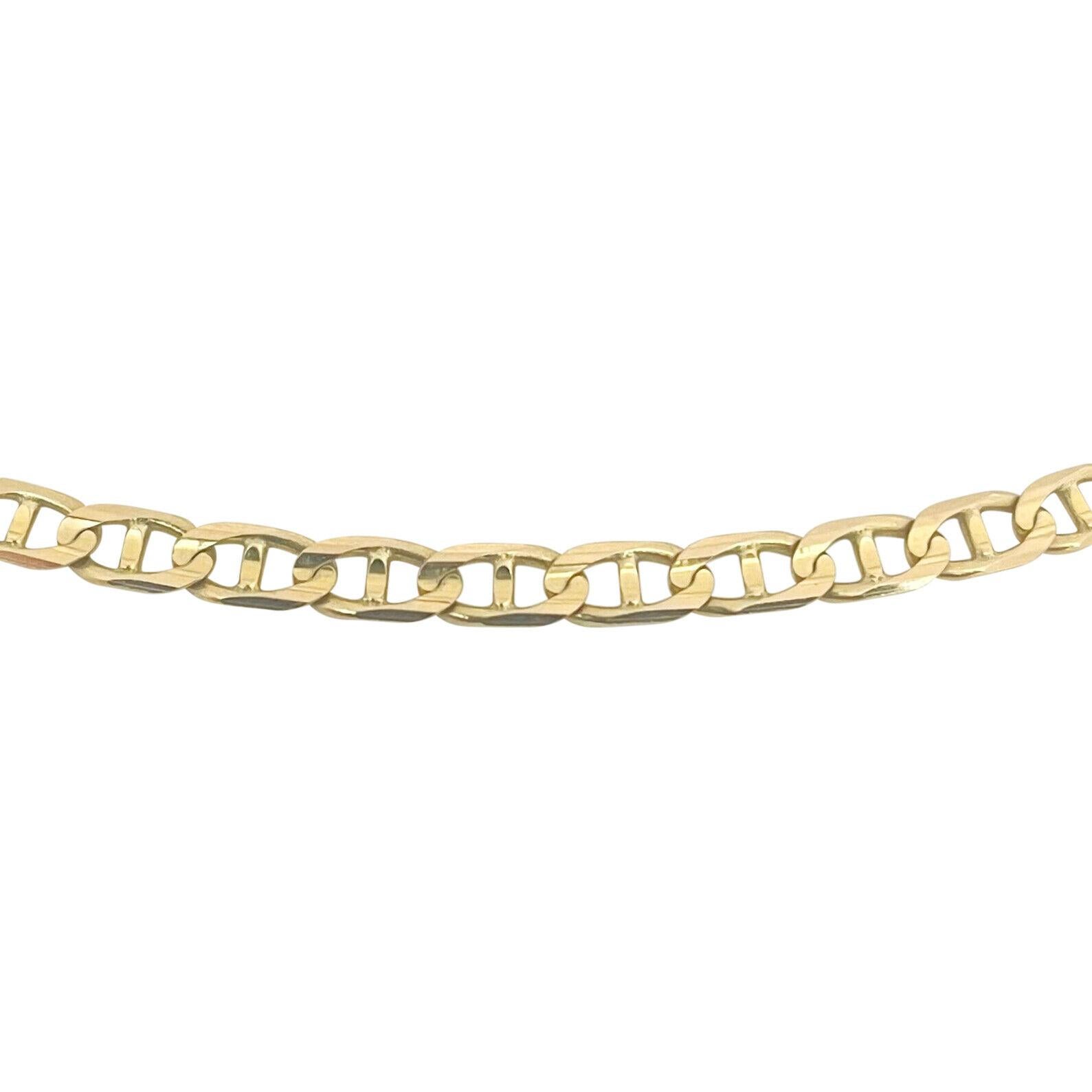 Collana a catena A Link di Gucci in oro giallo 14 carati massiccio In condizioni buone a Guilford, CT