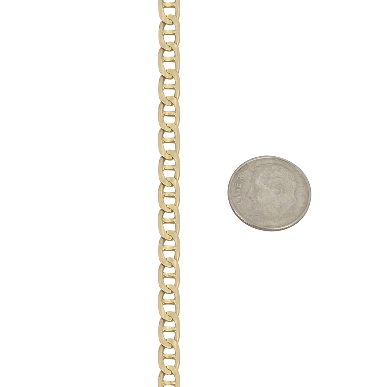 Collana a catena A Link di Gucci in oro giallo 14 carati massiccio 1