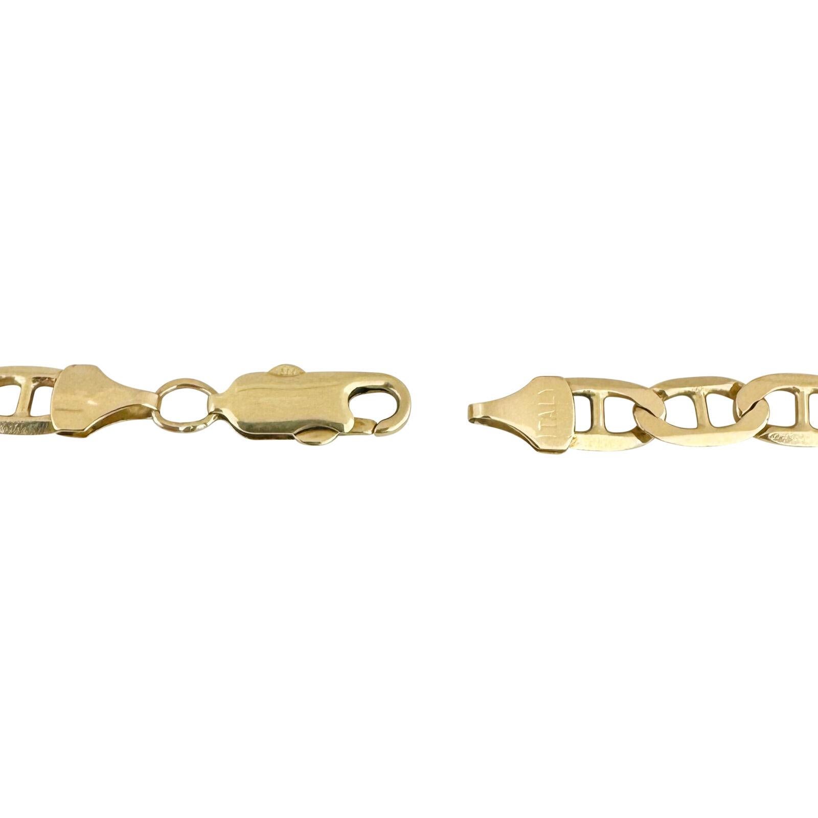 14 Karat Gelbgold Massiv Mariner Gucci Gliederkette Halskette Italien 2