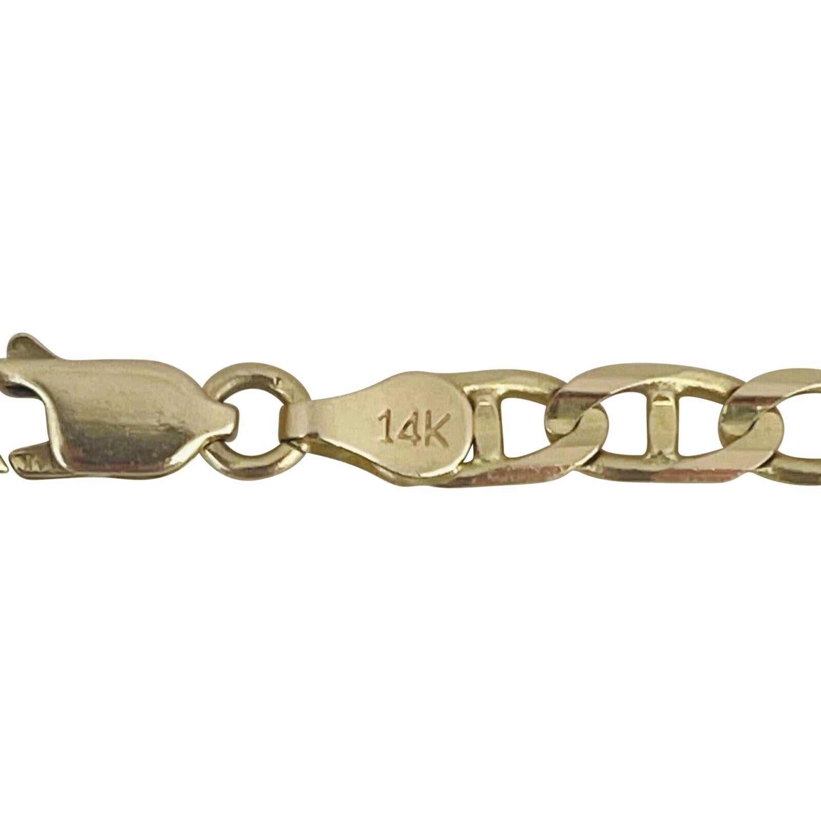 Collana a catena A Link di Gucci in oro giallo 14 carati massiccio 4