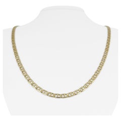 Collana a catena A Link di Gucci in oro giallo 14 carati massiccio