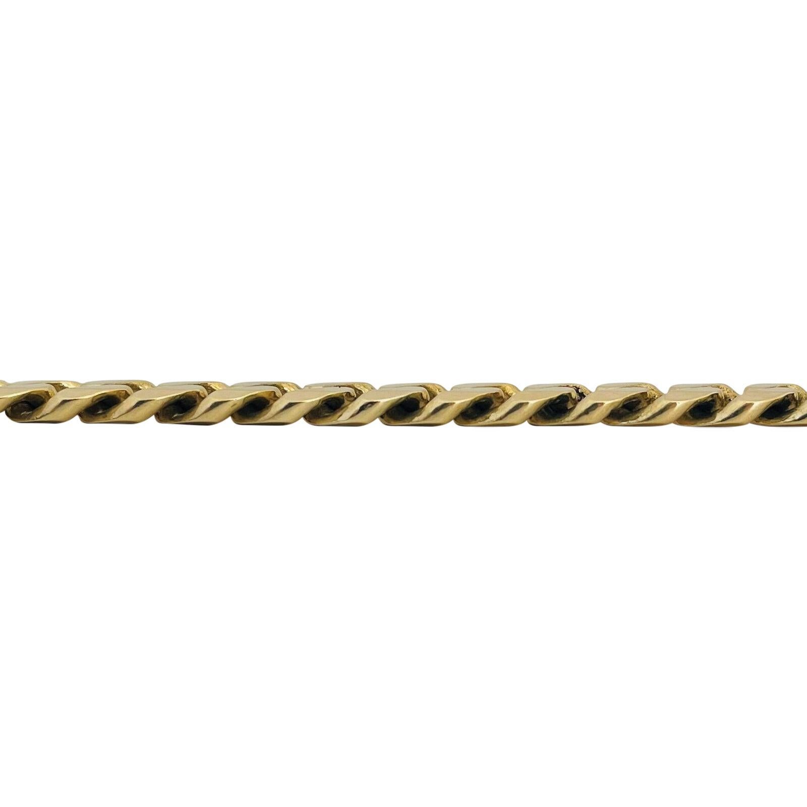 14 Karat Gelbgold Massiv-Herren-Gliederarmband mit kubanischer Kugel, Türkei im Zustand „Gut“ in Guilford, CT