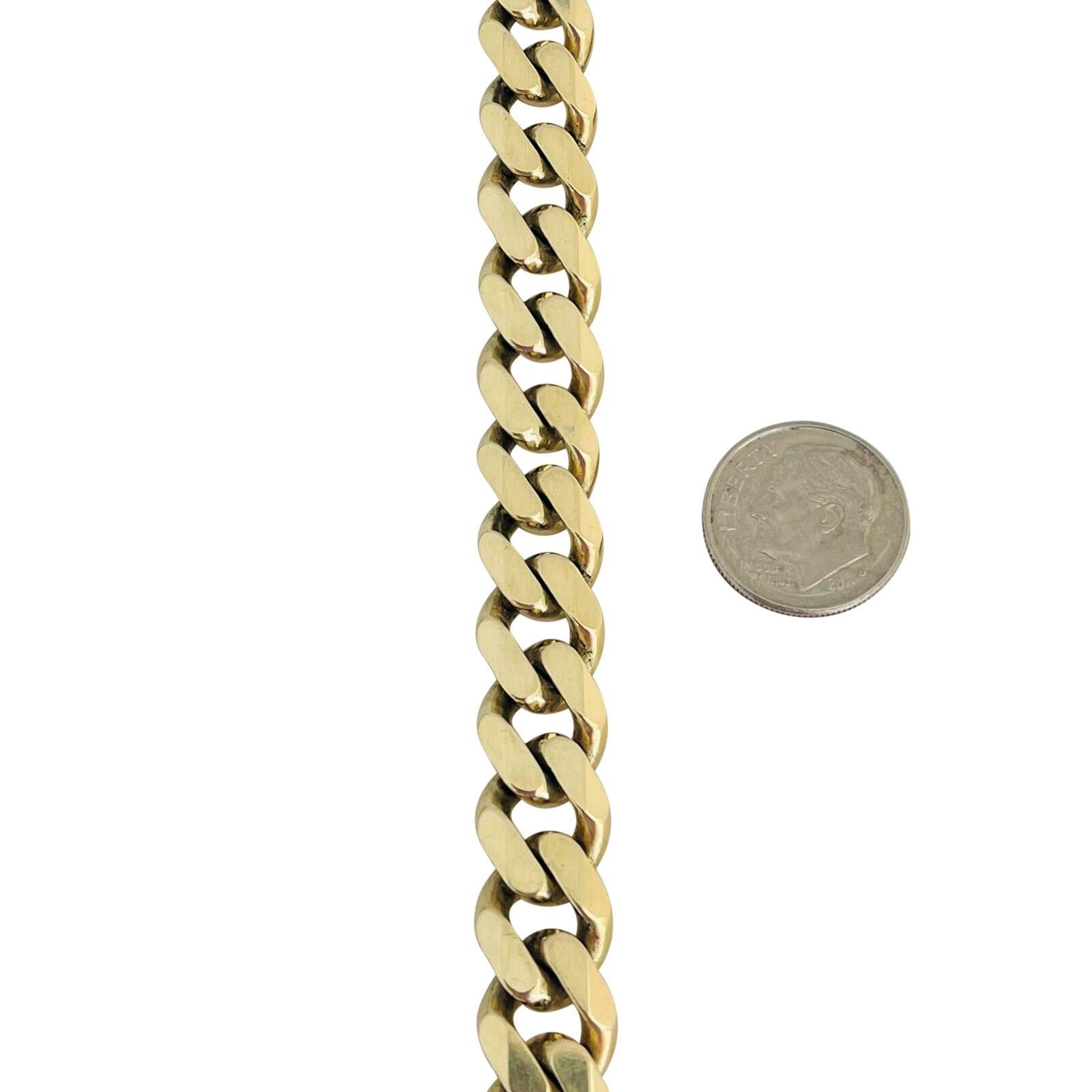 14 Karat Gelbgold Massiv-Herren-Gliederarmband mit kubanischer Kugel, Türkei 1