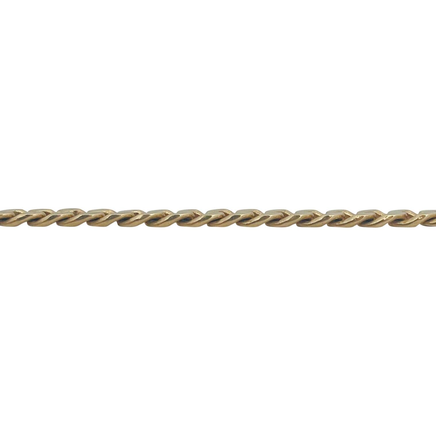 14k Yellow Gold 16.2g Solid Men's 4mm Curb Link Bracelet 8.5
