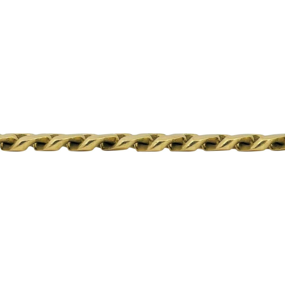 14 Karat Yellow Gold Solid Men's Curb Link Chain Bracelet  In Good Condition In Guilford, CT