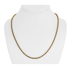 14 Karat Yellow Gold Solid Michael Anthony Rope Chain Necklace