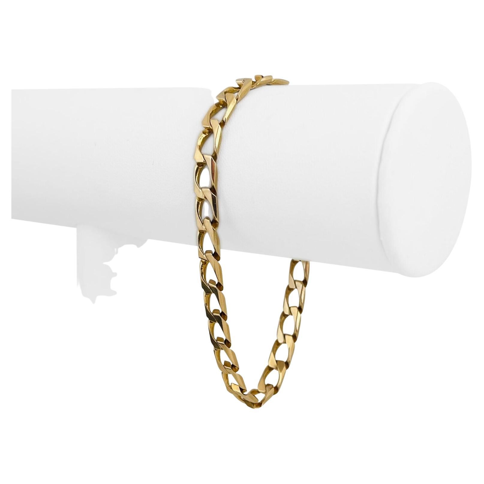 Large Square Link Gold Bracelet main image 0