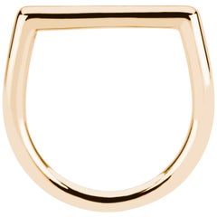 14 Karat Yellow Gold Solid Stacking Square Ring 14 Karat Yellow Gold Solid Stacking Square Ring