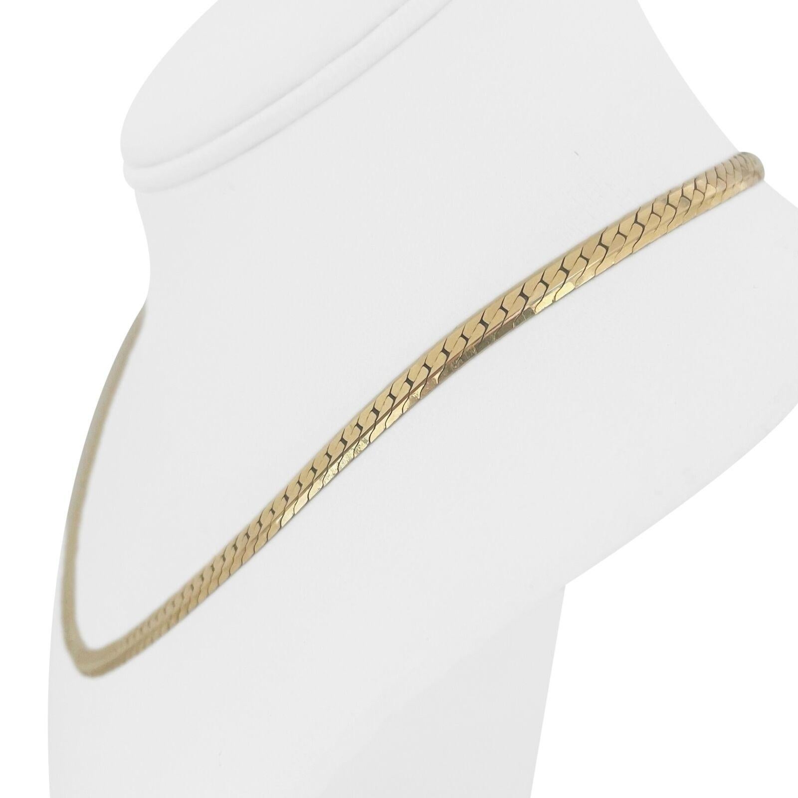 14k Yellow Gold 21g Solid Thick 4.5mm Beveled Edge Herringbone Necklace 18
