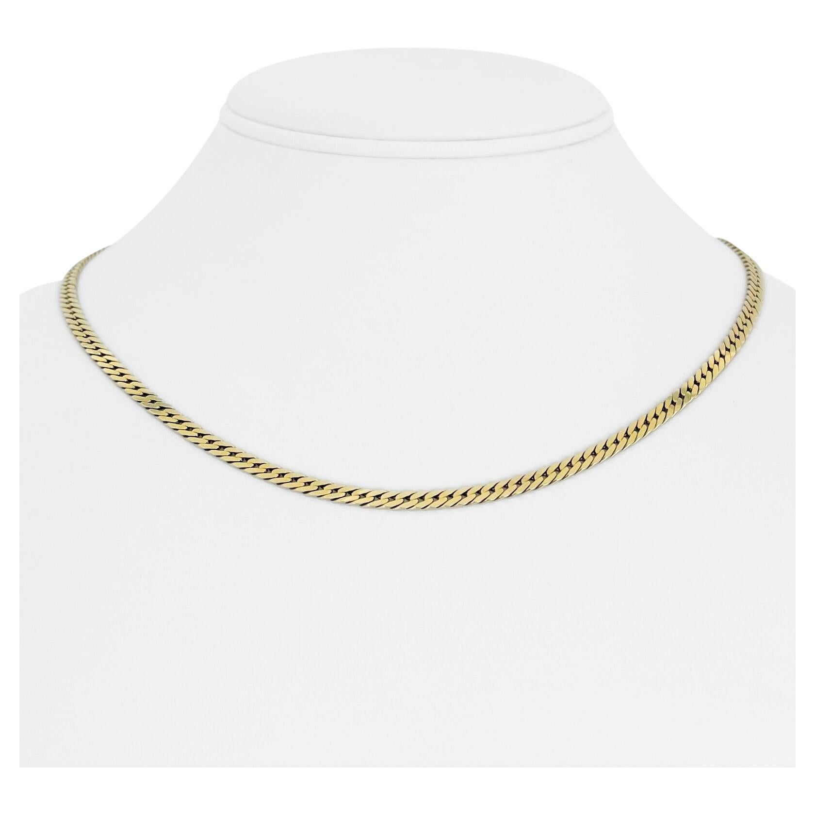 14 Karat Yellow Gold Heavy Thick Herringbone Link Chain Necklace For