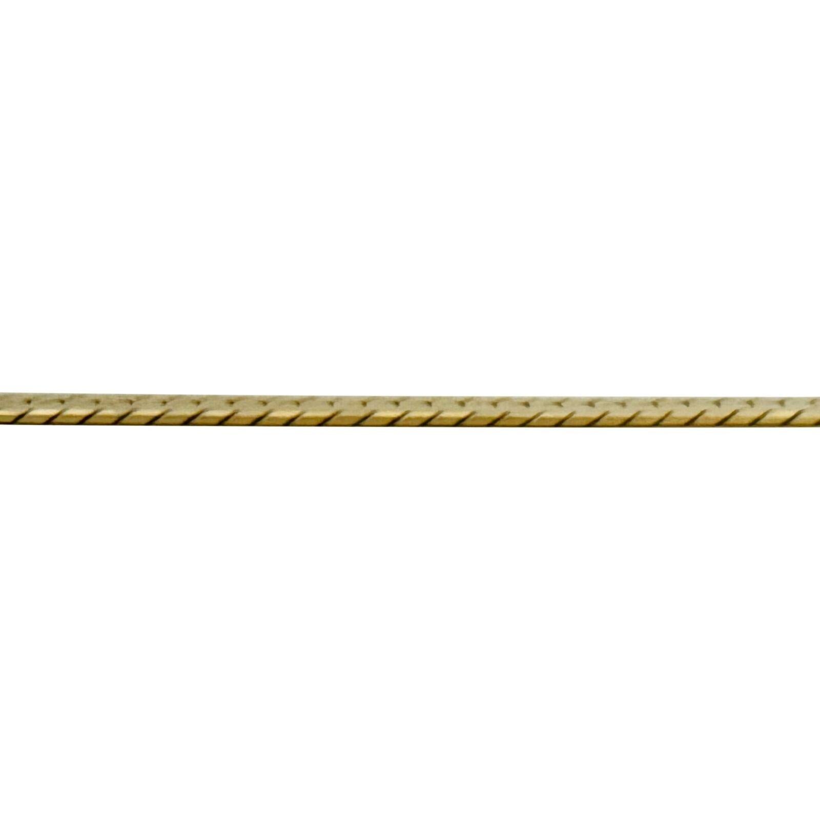 14 Karat Gelbgold Massiv Dickes Fischgrät A Link Halskette Italien für Damen oder Herren