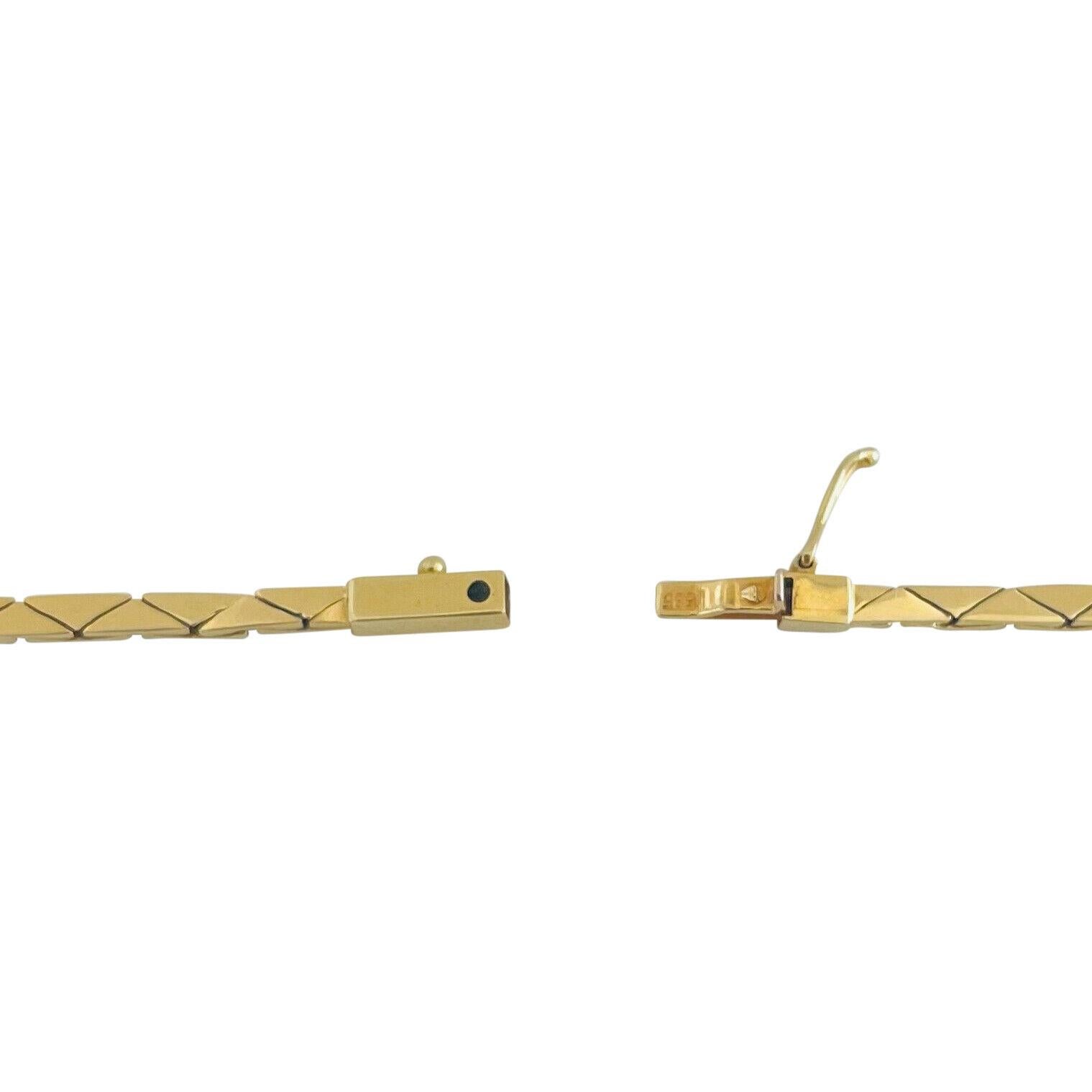 14 Karat Gelbgold massive, dicke, dreieckige Kobra-Gliederkette 2