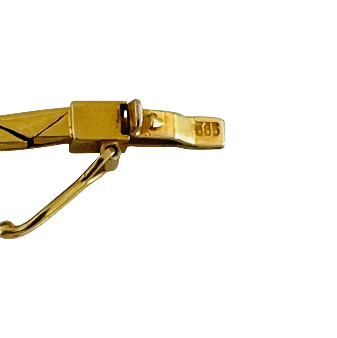 14 Karat Gelbgold massive, dicke, dreieckige Kobra-Gliederkette 3