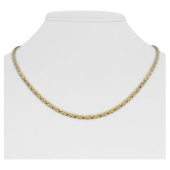 14 Karat Gelbgold massive, dicke, dreieckige Kobra-Gliederkette