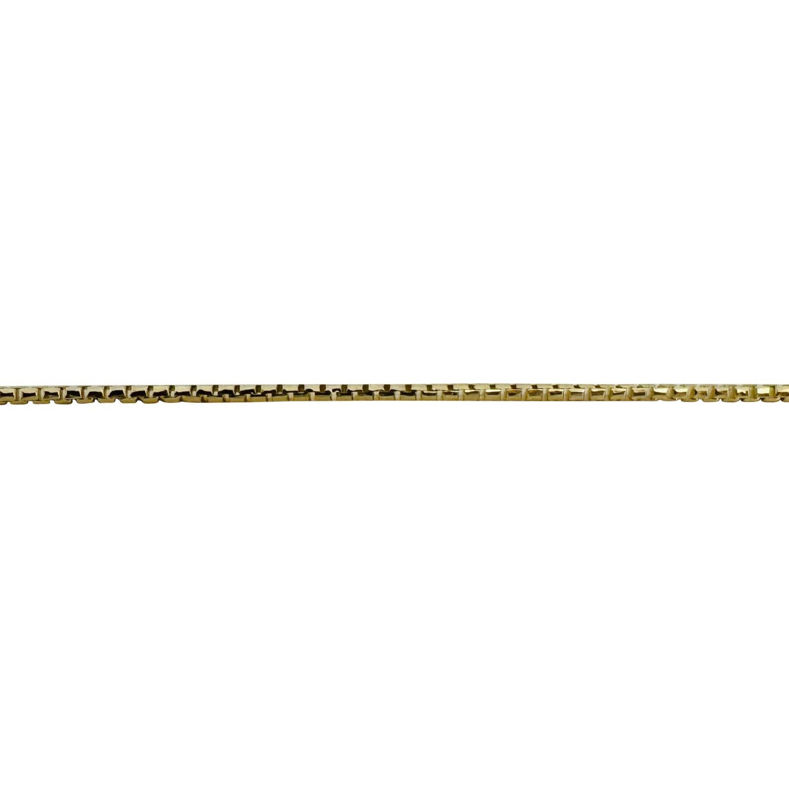 14 Karat Gelbgold massiv dünne Box Link Kette Halskette für Damen oder Herren