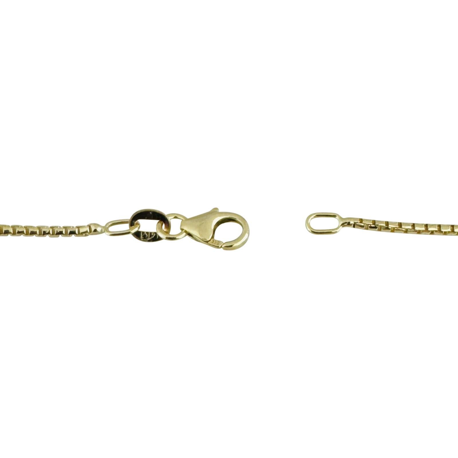 14 Karat Gelbgold massiv dünne Box Link Kette Halskette 1