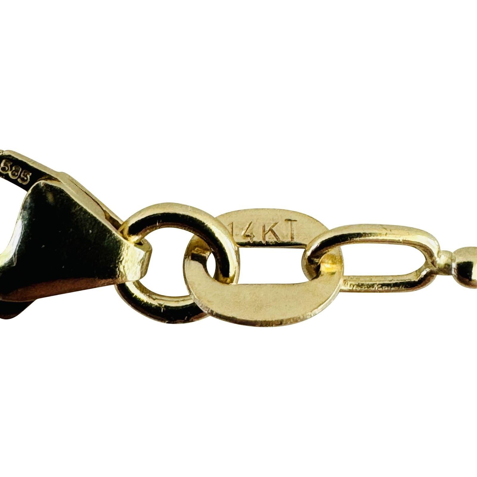 14 Karat Gelbgold massiv dünne Box Link Kette Halskette 2
