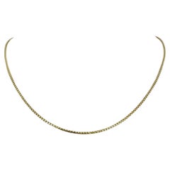 14 Karat Gelbgold massiv dünne Box Link Kette Halskette