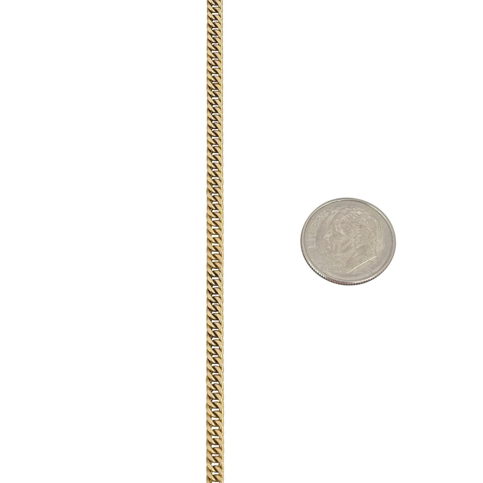 14 Karat Gelbgold Massiv-Dunkel-Gliederkette Halskette 1
