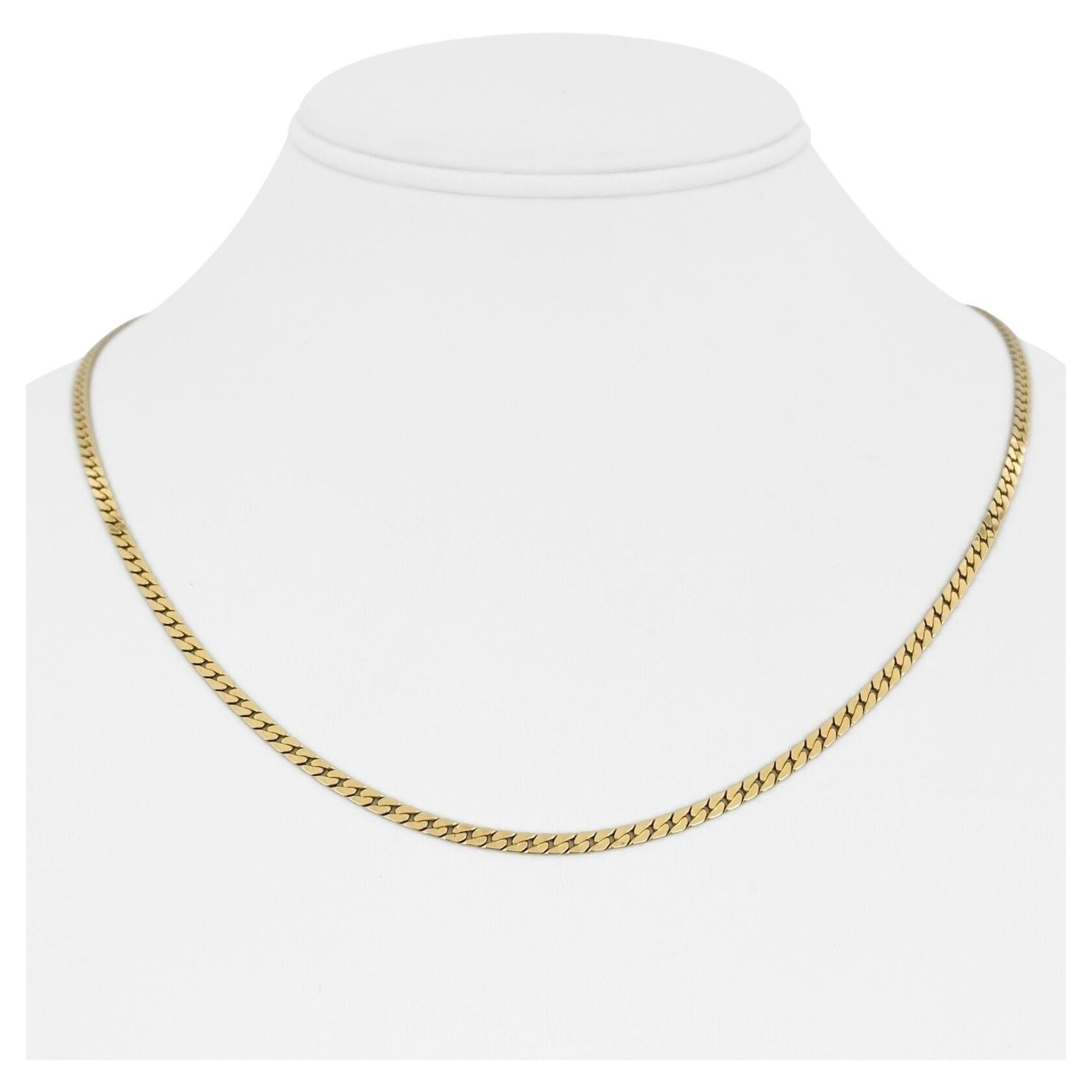 7Tier Curbed Band Link Gold Necklace 14 Karat Vintage For Sale at