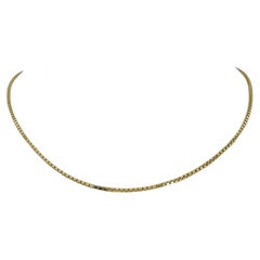 Collana a catena a maglie sottili da donna in oro giallo 14 carati