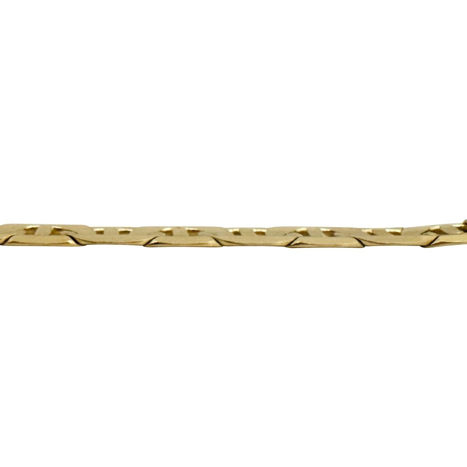 14 Karat Gelbgold Massives, breites Mariner Gucci Gliederarmband Italien im Zustand „Gut“ in Guilford, CT