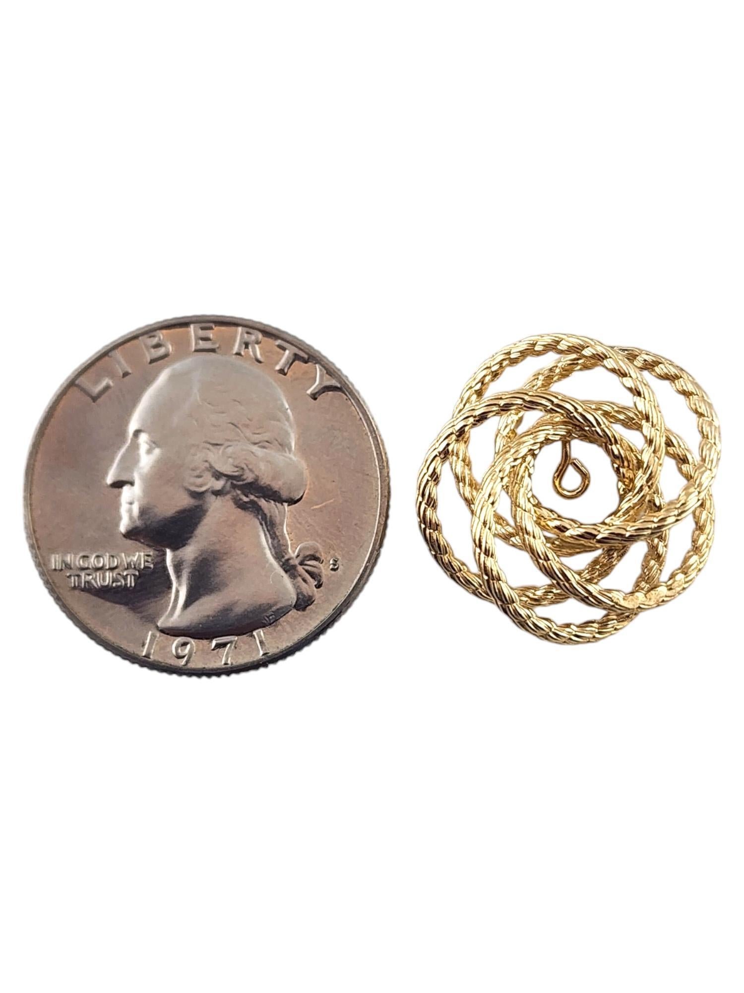 14 Karat Yellow Gold Spiral Circle Earring Jackets #19016 For Sale 2