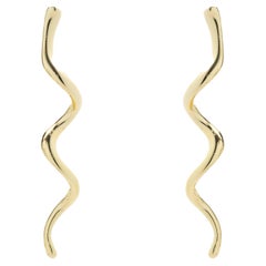 14 Karat Yellow Gold Spiral Drop Earrings