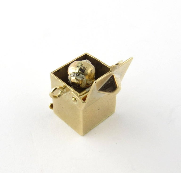 14 Karat Yellow Gold Spring Loaded JackintheBox Charm at 1stDibs