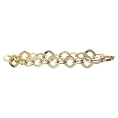 14 Karat Yellow Gold Square Link Bracelet