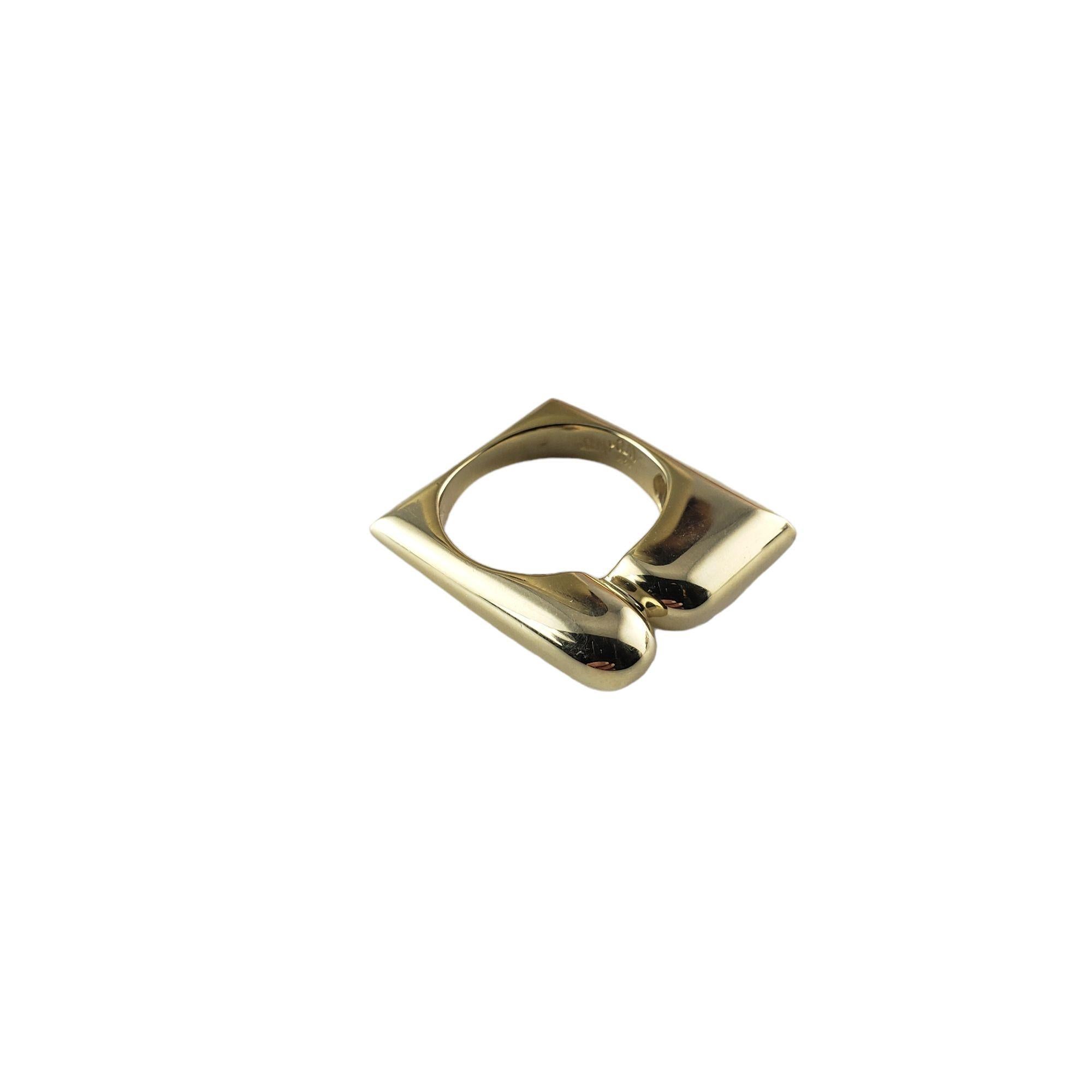 14 Karat Yellow Gold Square Ring For Sale 4