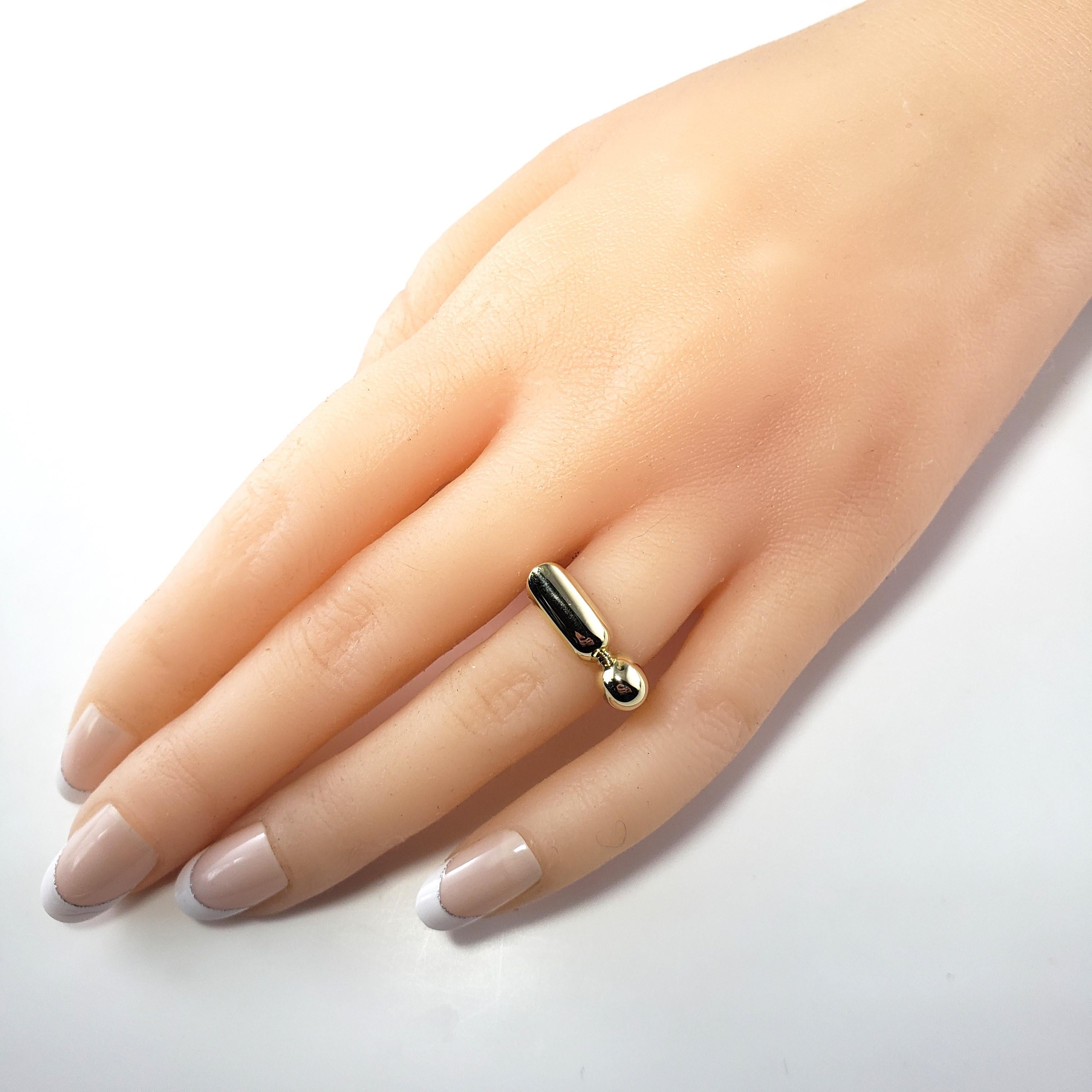 14 Karat Yellow Gold Square Ring For Sale 5