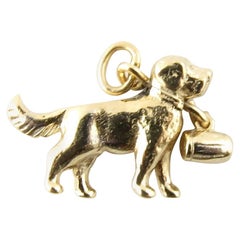 Vintage 14 Karat Yellow Gold St. Bernard Dog Charm