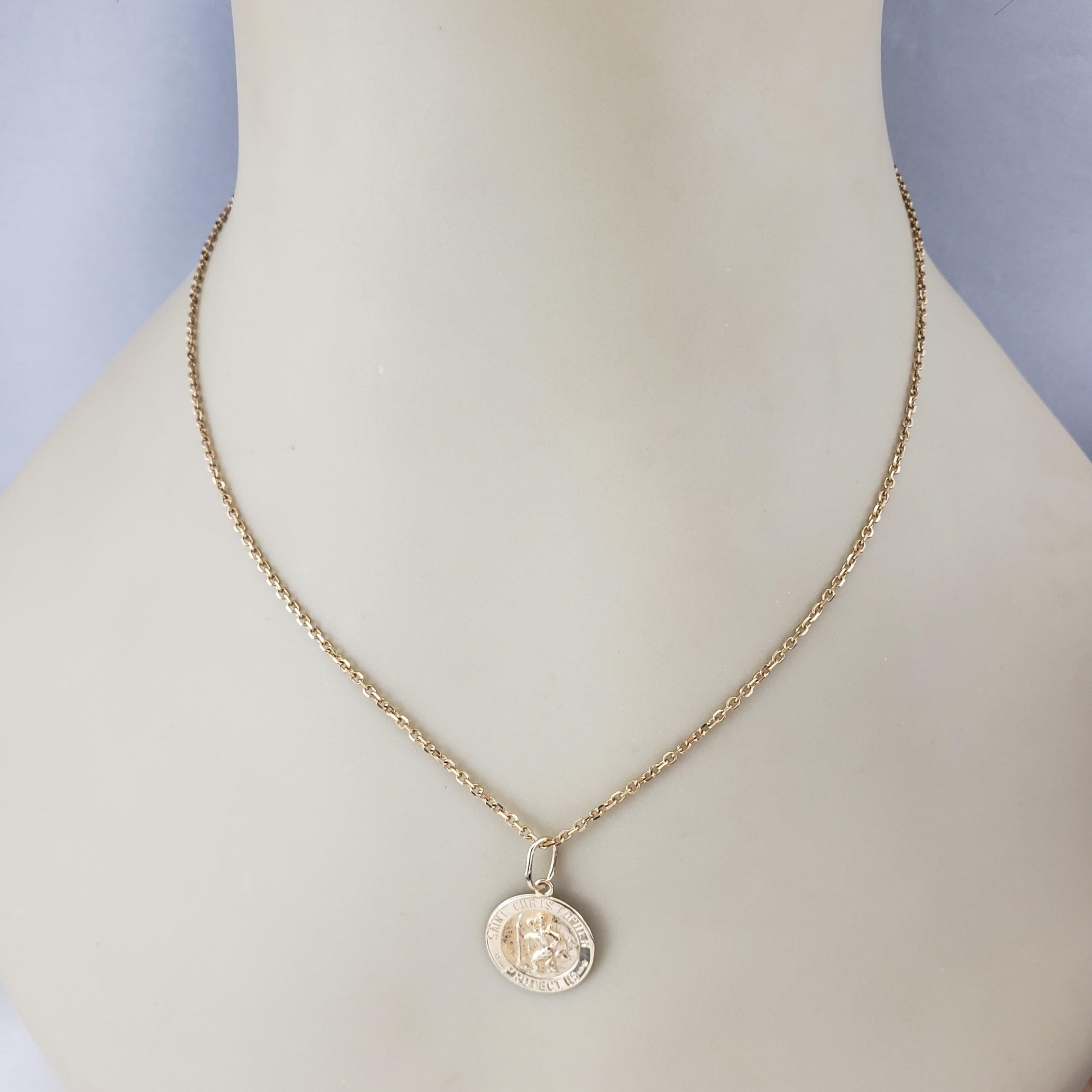 14 Karat Yellow Gold St. Christopher Medal #19122 3