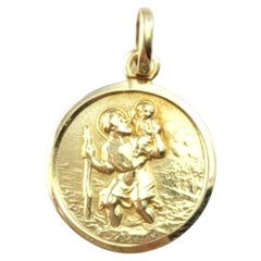 Colgante de oro amarillo de 14 quilates San Cristóbal nº 21322