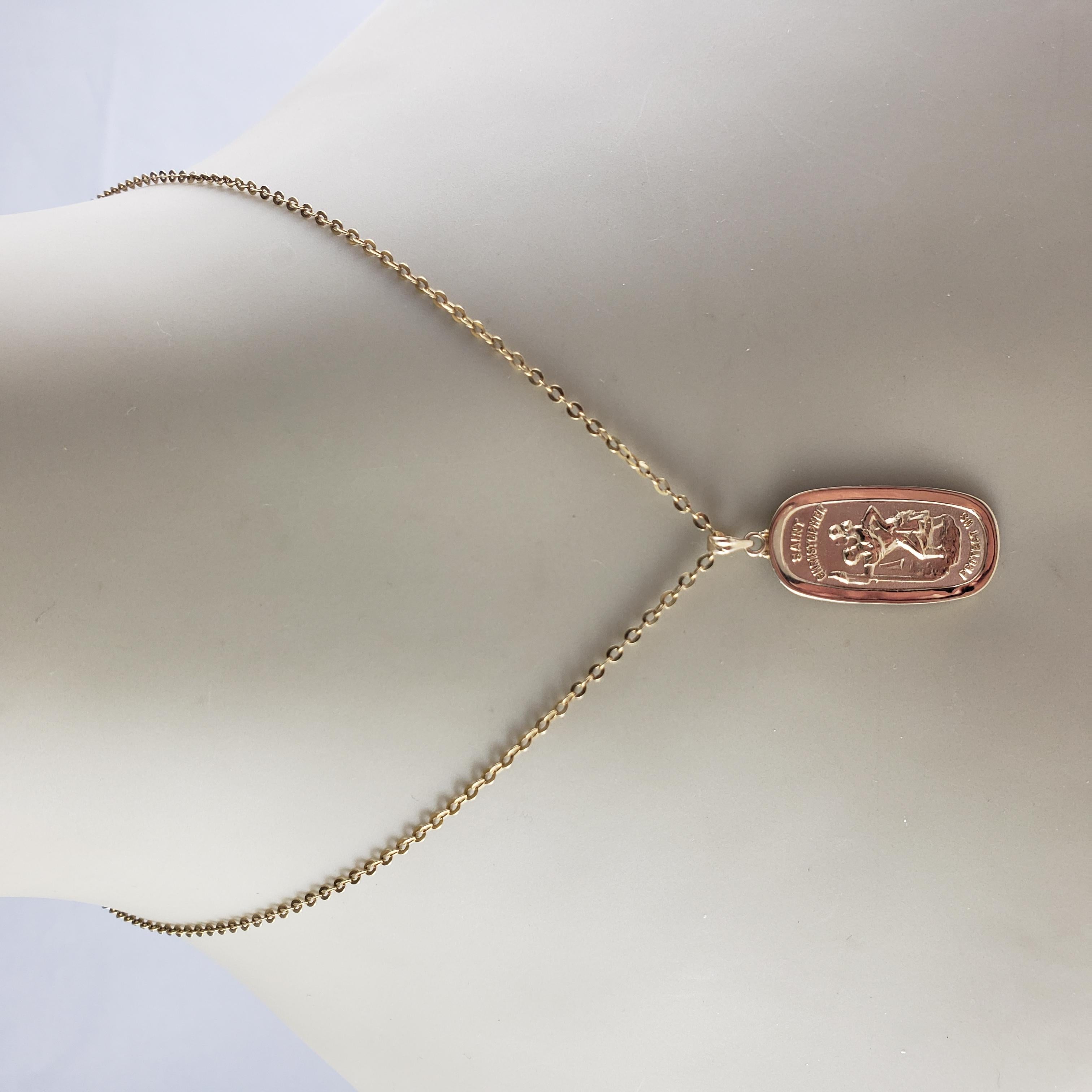 14 Karat Yellow Gold St. Christopher Protect Us Medal 6