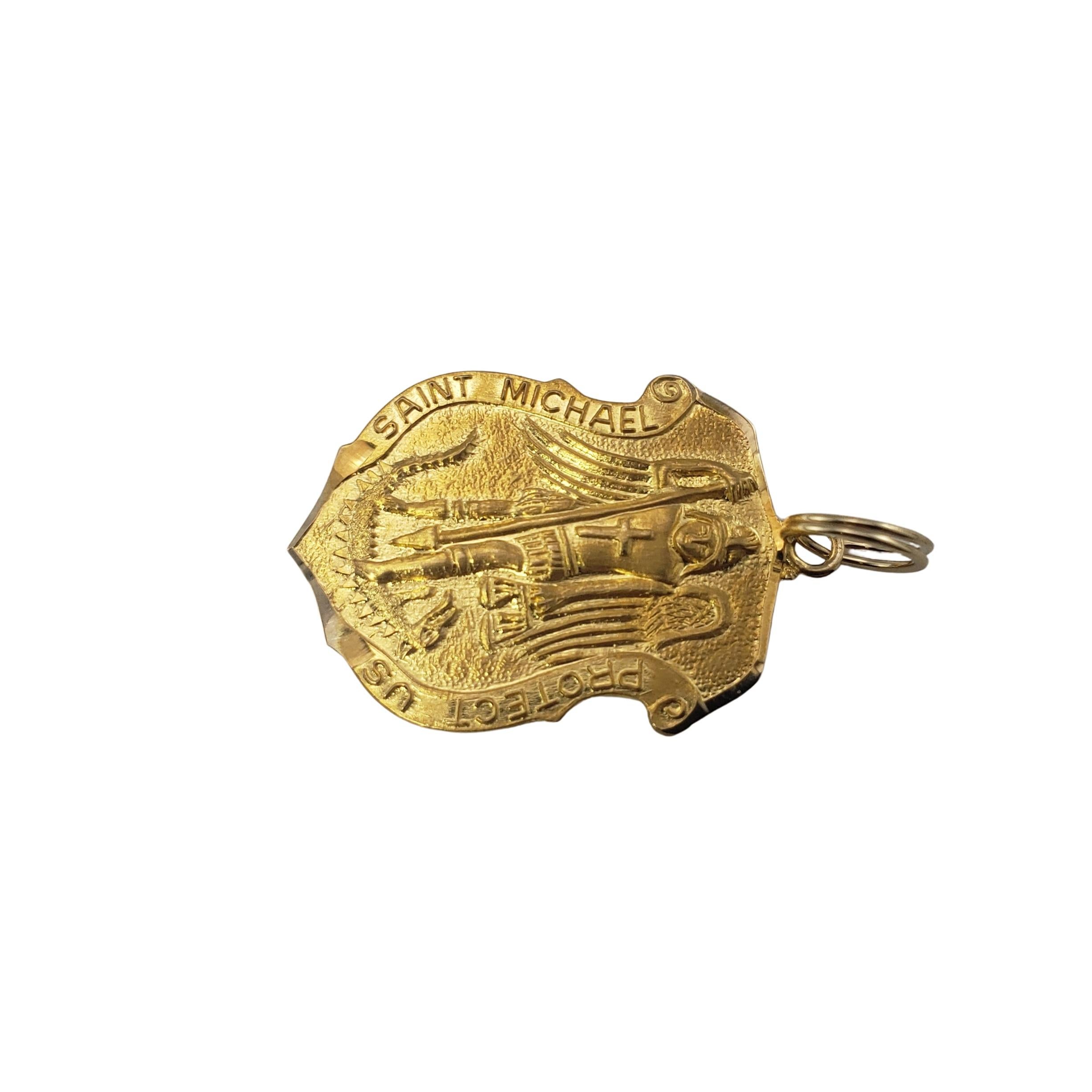 14k st michael pendant