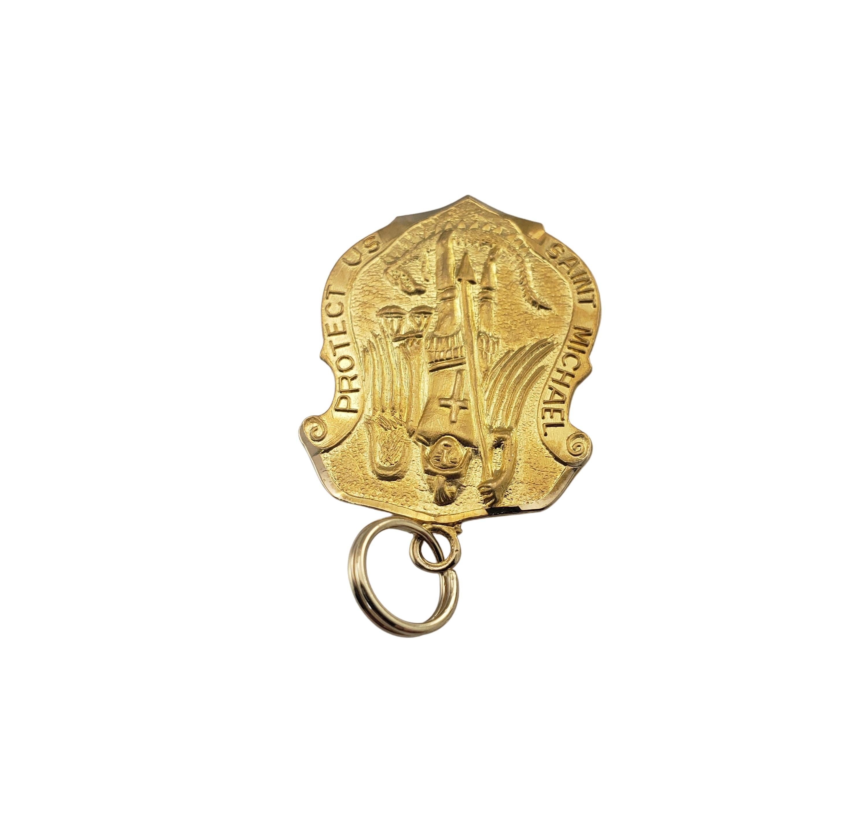 14k gold st michael pendant