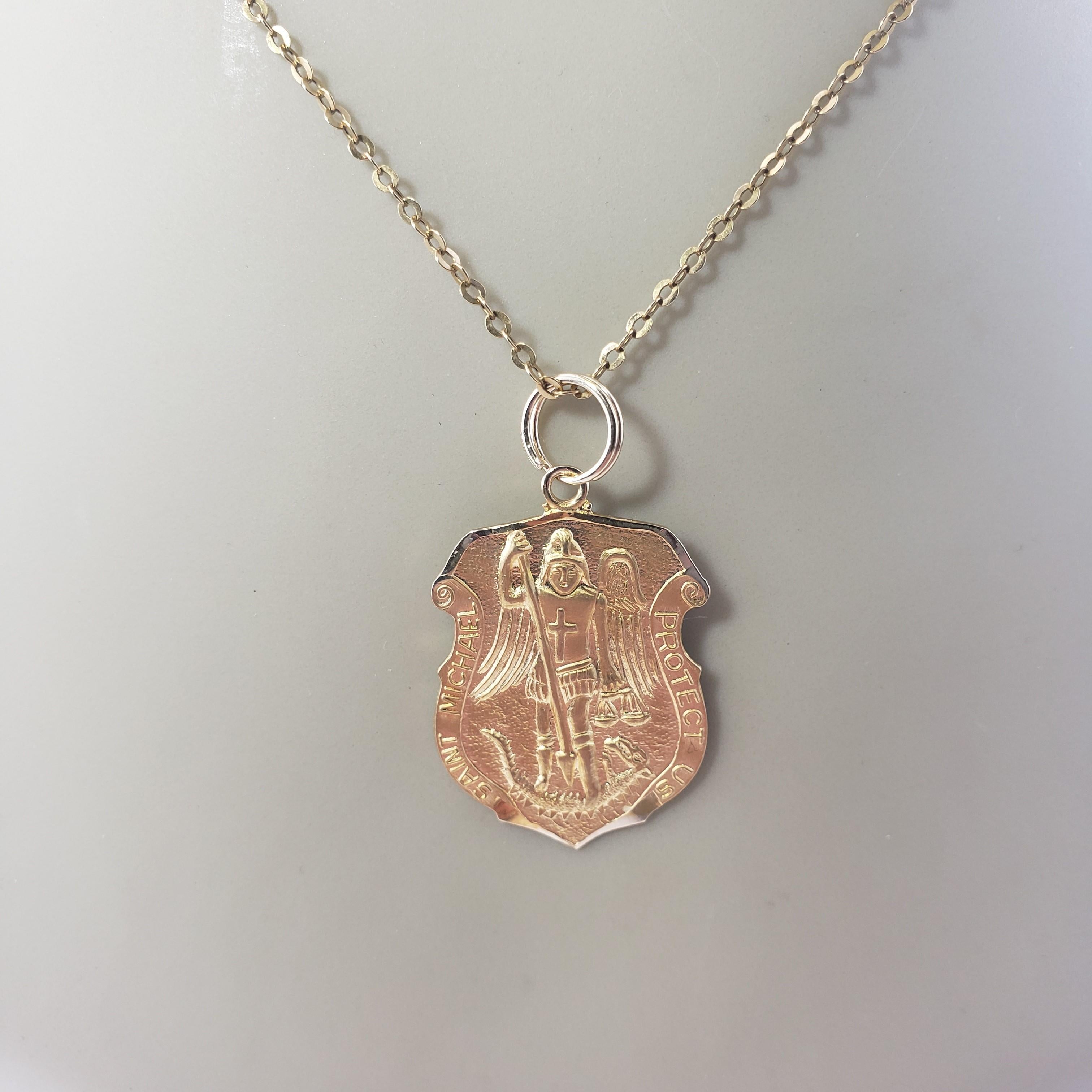 14 Karat Yellow Gold St. Michael Pendant 2