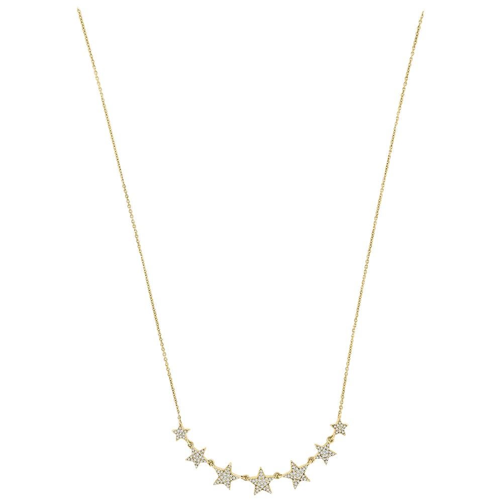 14 Karat Yellow Gold Star Diamond Neckalce '2/5 Carat'