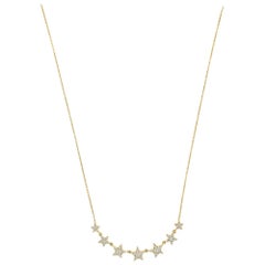14 Karat Gelbgold Star Diamond Halskette '2/5 Karat'