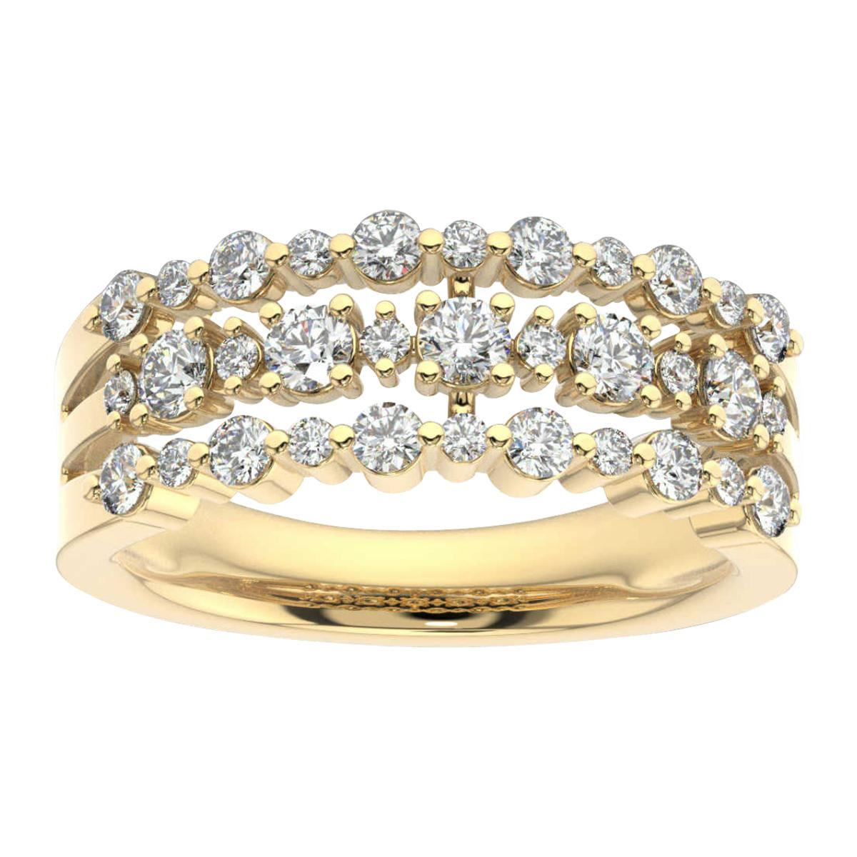 14 Karat Yellow Gold Star Fashion Diamond Ring '2/3 Carat' For Sale