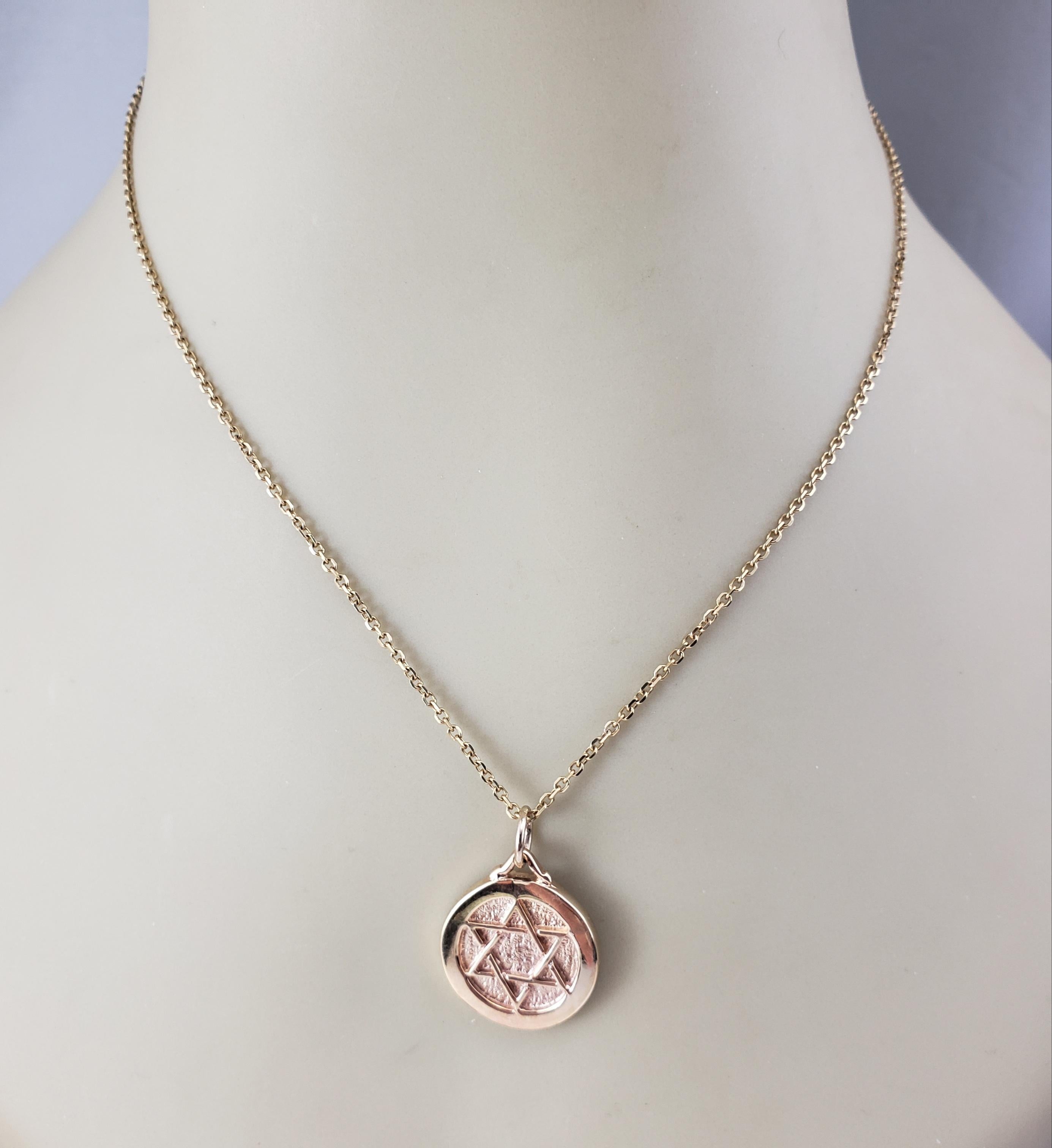 Pendentif étoile de David Chai en or jaune 14 carats #20917 en vente 3