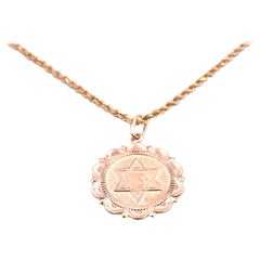 14 Karat Yellow Gold Star of David Necklace
