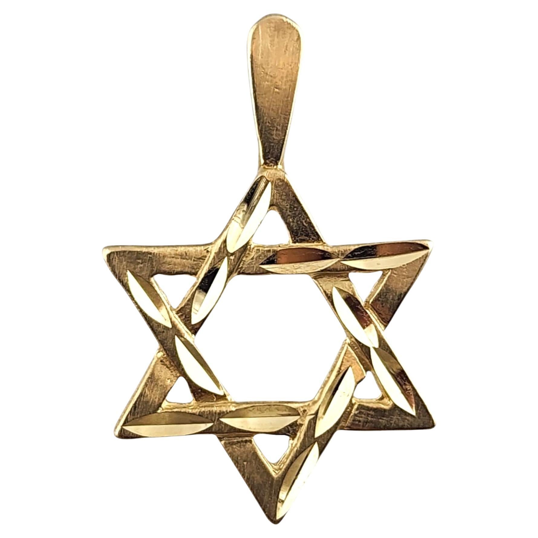14 Karat Yellow Gold Star of David Pendant #19315