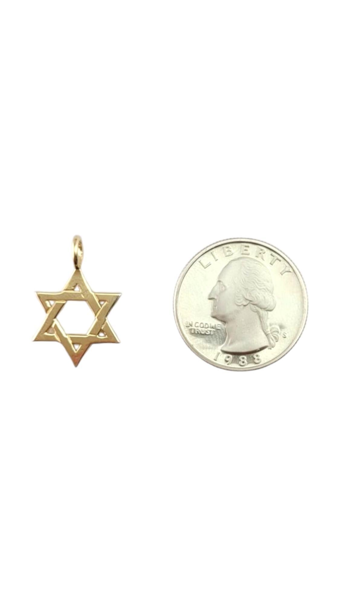 Pendentif étoile de David en or jaune 14 carats #21259 en vente 3